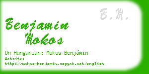 benjamin mokos business card