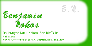 benjamin mokos business card